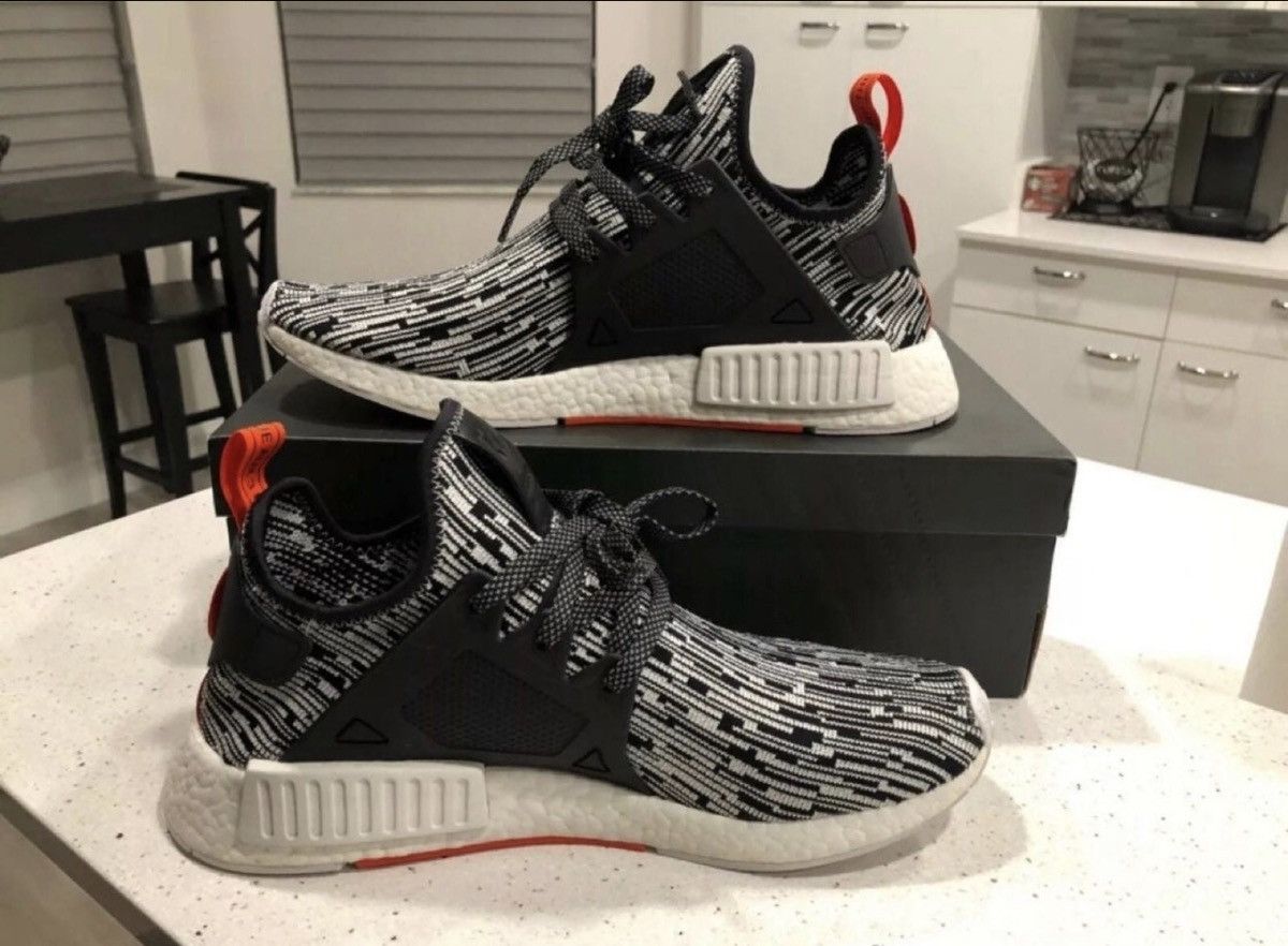 Adidas ADIDAS NMD XR1 Glitch Camo White Core Black Solar Red Sz 12 Size US 12 / EU 45 - 2 Thumbnail