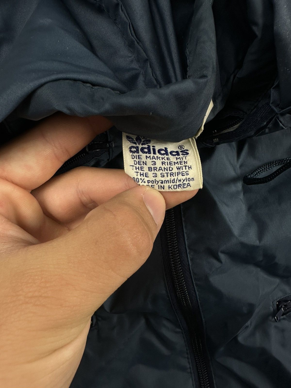 Adidas Vintage 1970s Adidas Nylon Windbreaker Jacket made in Korea Size US M / EU 48-50 / 2 - 4 Thumbnail