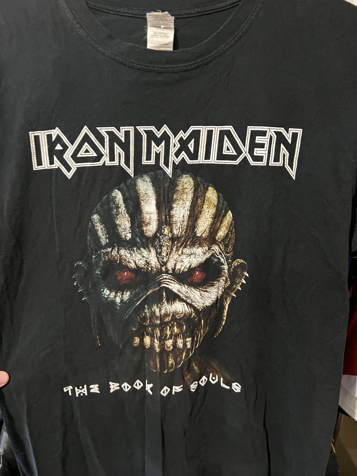 Band Tees VINTAGE IRON MAIDEN THE BOOK OF SOULS GRAPHIC TOUR T SHIRT Size US L / EU 52-54 / 3 - 2 Thumbnail