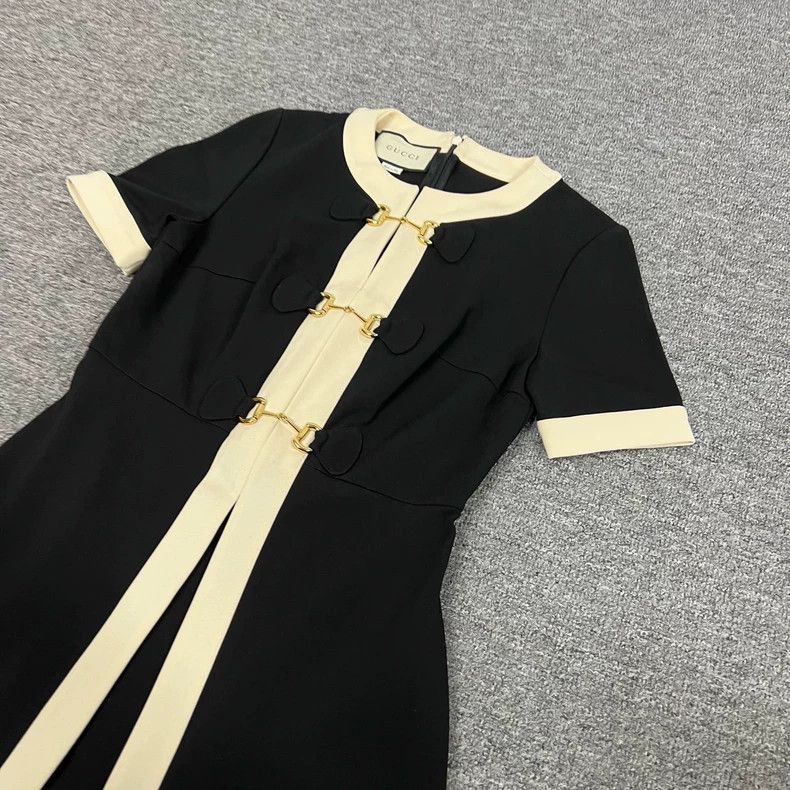 Gucci Gucci Color Block Dress with Horsebit Detail-2506 Size S / US 4 / IT 40 - 3 Thumbnail