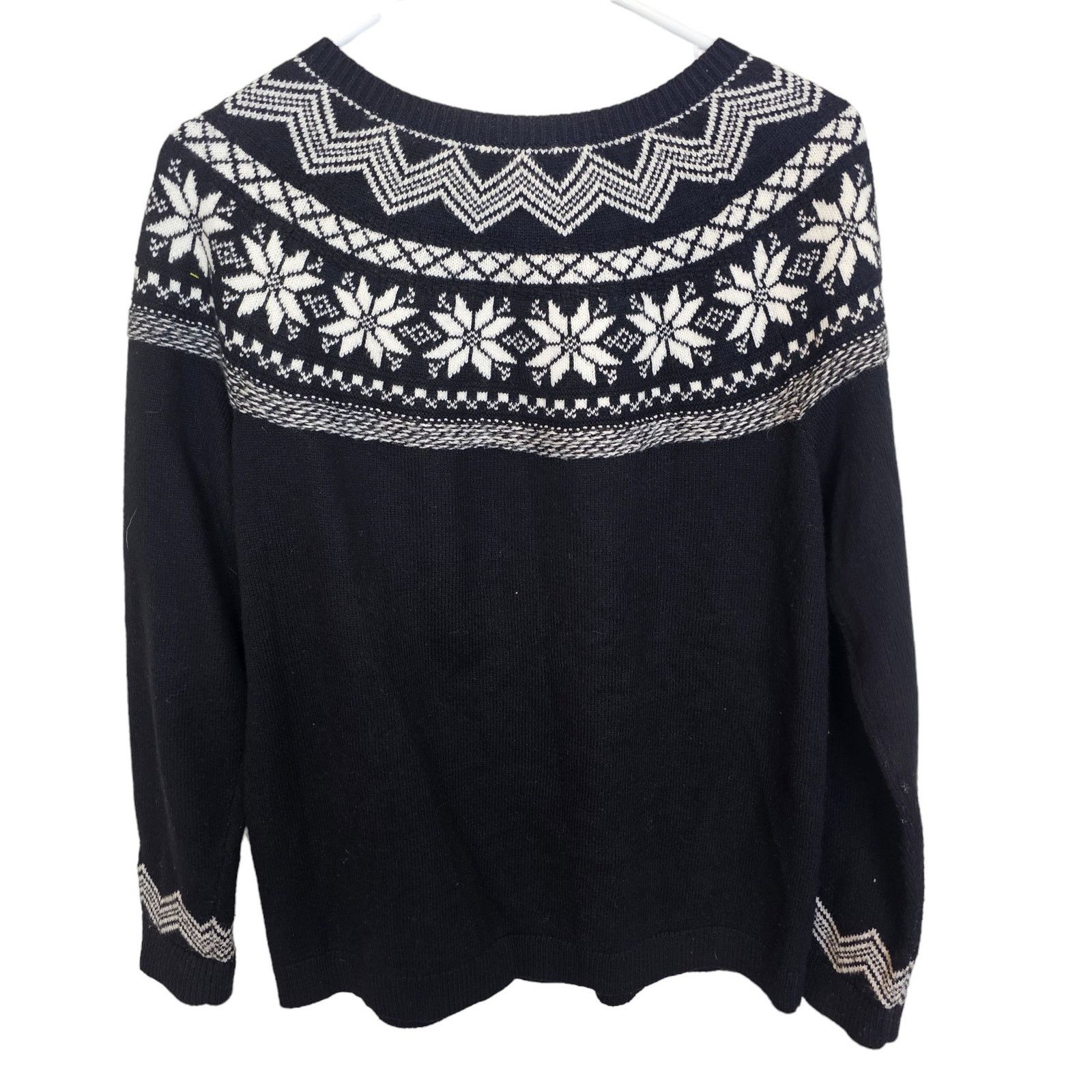 Robert Talbott Talbots Womens Nordic Fair Isle Sweater Sz LP Cabincore Prep Size L / US 10 / IT 46 - 7 Thumbnail
