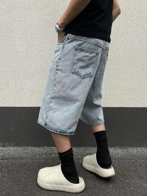 Japanese Brand × Vintage VINTAGE Y2K DRIP denim shorts jorts Size US 32 / EU 48 - 4 Thumbnail
