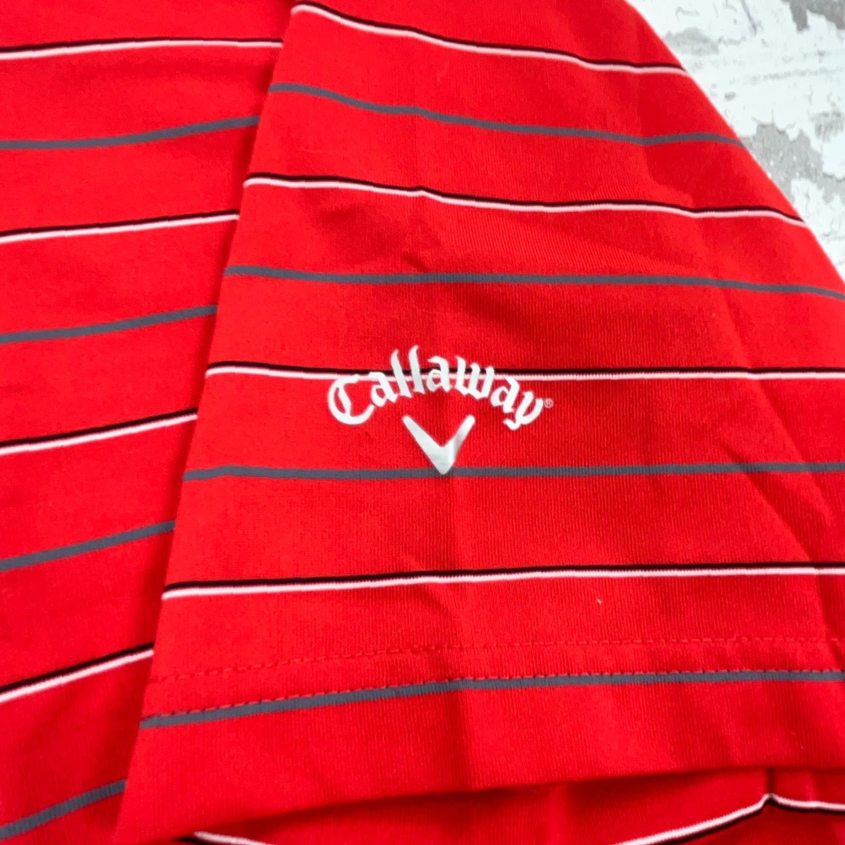 Callaway Callaway Polo Shirt Men M Red Striped Performance Golf Tennis Wicking Shirt Logo, Regular Fit, Short Sleeve, 100% Polyester, Casual Activewear Size US M / EU 48-50 / 2 - 4 Thumbnail