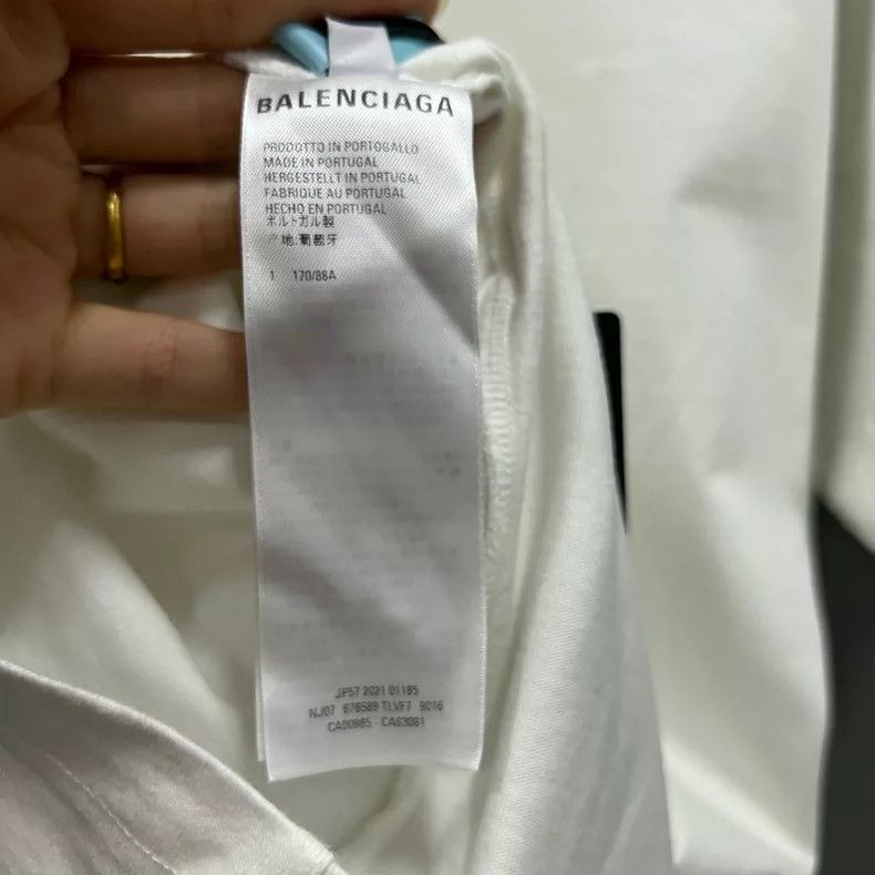Balenciaga Balenciaga White Logo Letter Print Short Sleeve Size US S / EU 44-46 / 1 - 4 Thumbnail
