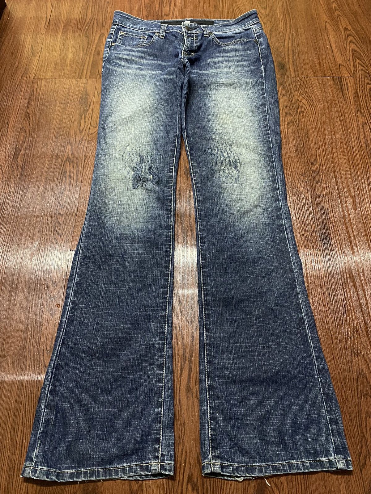 CLOSED × Marithe + Francois Girbaud Vintage Marithe Francois Girbaud Flare Distressed Jeans Size US 28 / EU 44 - 1 Thumbnail
