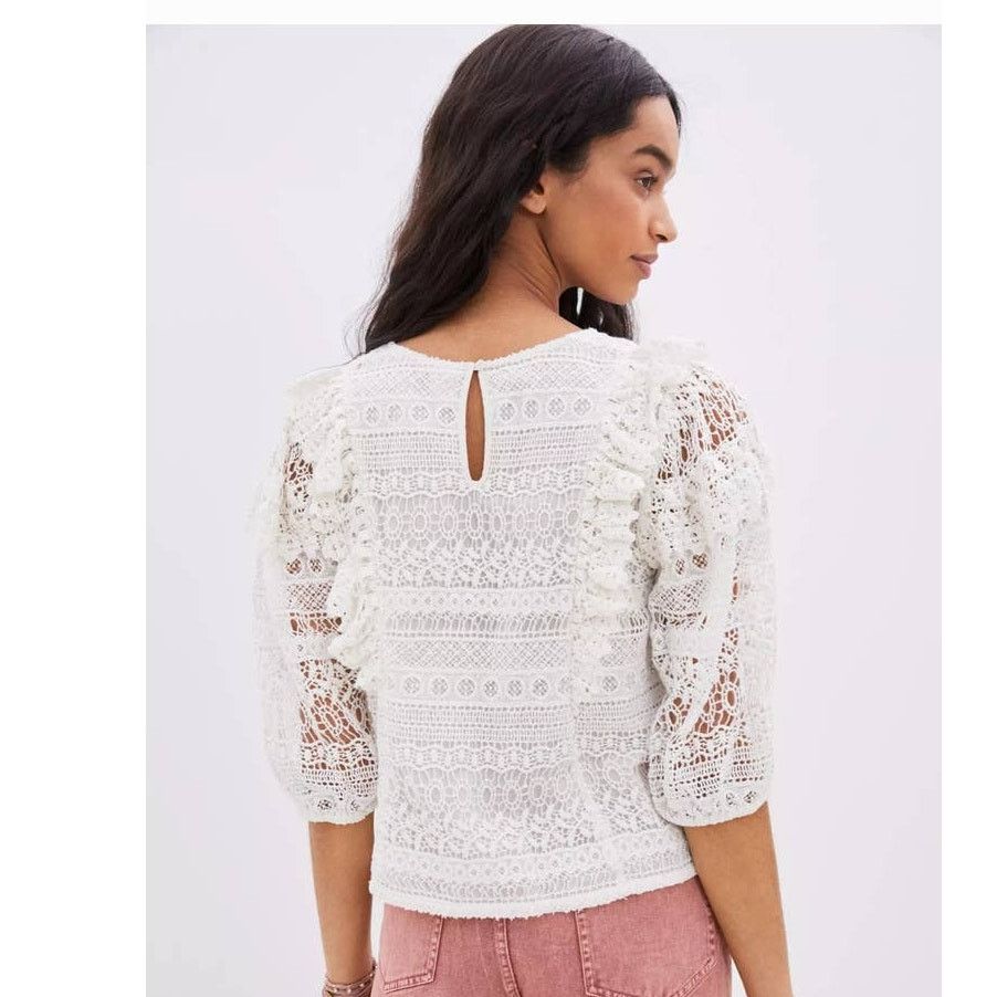 Anthropologie New Anthropologie SEEN WORN KEPT Serena Lace Blouse Small Size S / US 4 / IT 40 - 2 Thumbnail