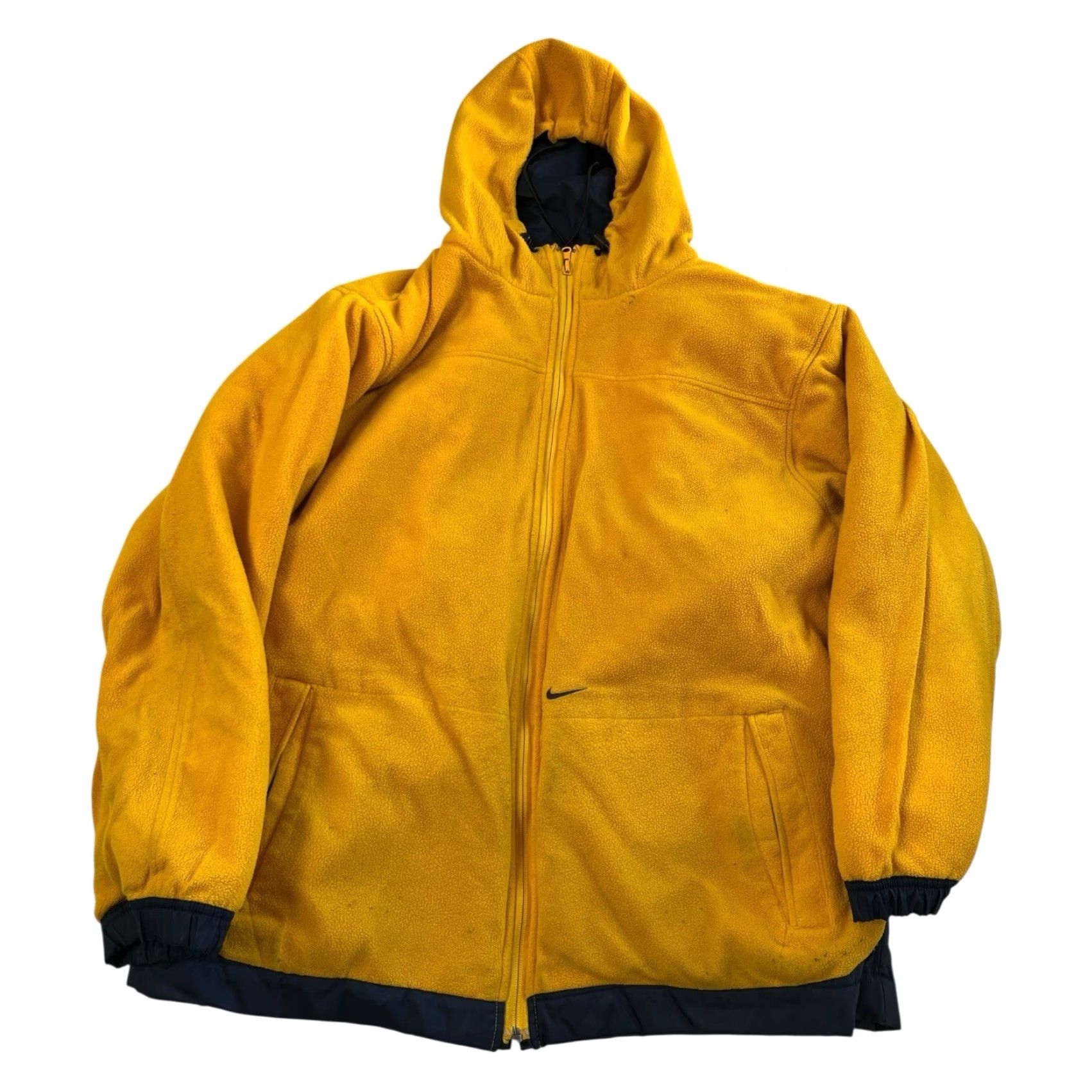 Nike VINTAGE Nike Reversible Jacket Mens L Blue Yellow Fleece Nylon Zip 90s Classic Sports Casual Size US L / EU 52-54 / 3 - 3 Thumbnail