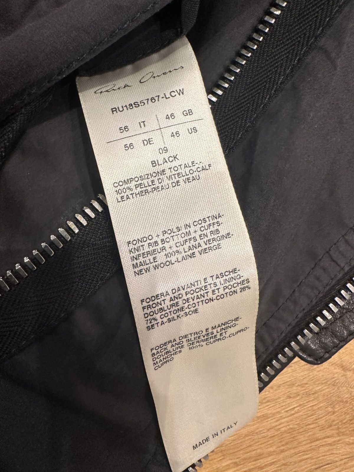 Rick Owens DIRT SS18 LEATHER JACKET SIZE 56 Size US XL / EU 56 / 4 - 18 Thumbnail