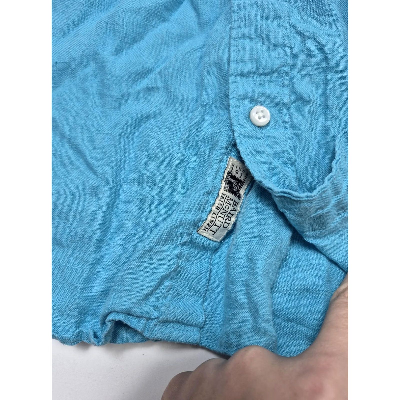 J.Crew J.Crew Shirt Mens LT Blue Irish Linen Classic Fit Button-Down Long Sleeve Size US L / EU 52-54 / 3 - 2 Thumbnail