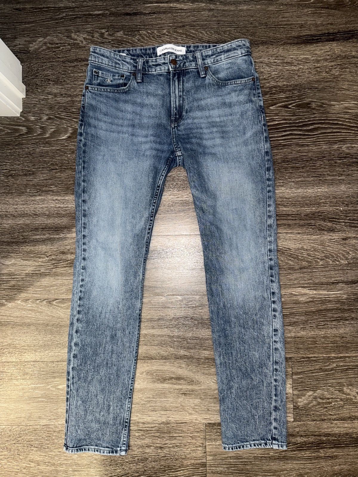 Calvin Klein Calvin Klein Skinny Moulant Blue Denim Jeans (32x32) Size US 32 / EU 48 - 1 Thumbnail