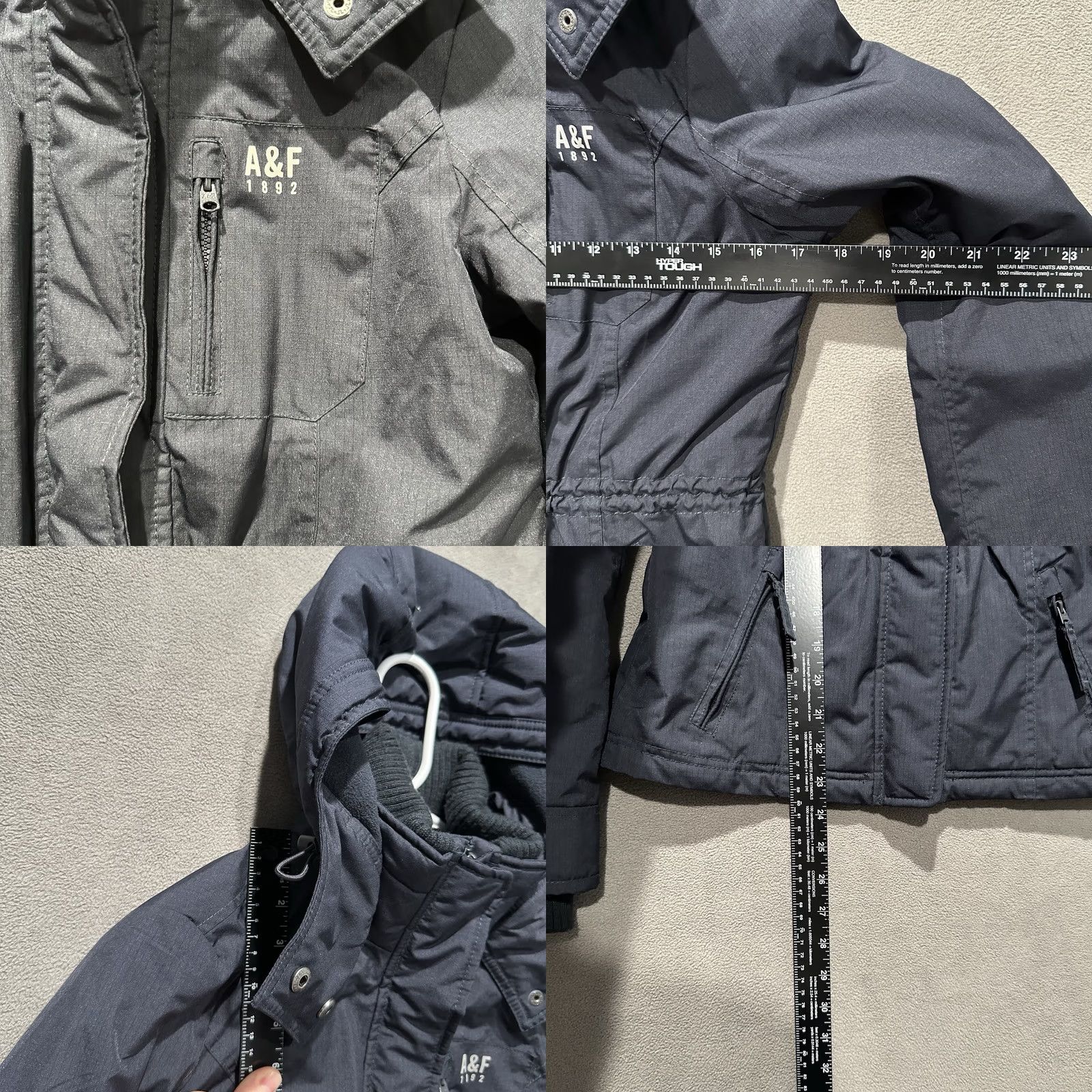 Abercrombie & Fitch Abercrombie & Fitch All‑Season Weather Warrior Jacket Womens XS Navy Blue EUC Size XS / US 0-2 / IT 36-38 - 8 Thumbnail