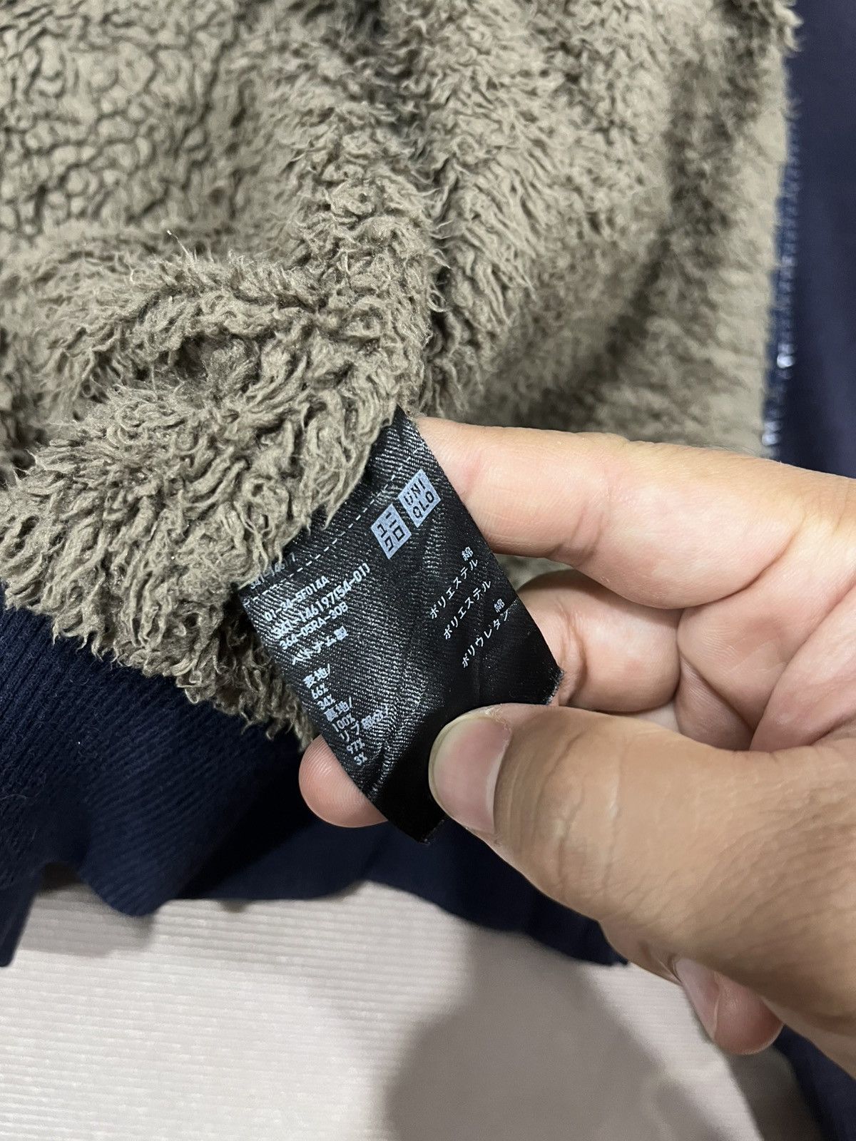 Uniqlo Uniqlo Fleece Lined Zip Hoodie Navy Sherpa Warm Jacket Size US S / EU 44-46 / 1 - 6 Thumbnail