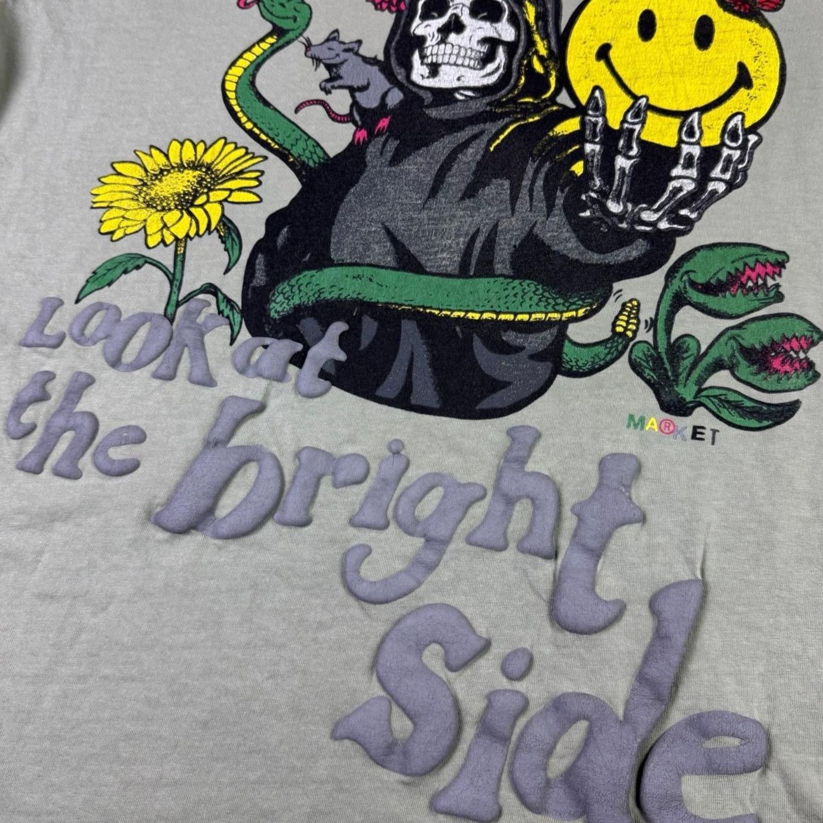 Market MARKET Smiley "Look at the Bright Side" Sage Green Size US L / EU 52-54 / 3 - 3 Thumbnail