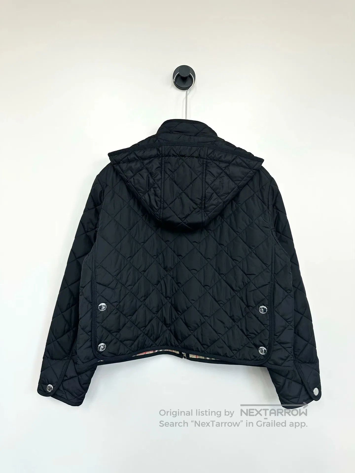 Burberry Burberry Black Diamond Quilted Hooded Jacket| Size S / US 4 / IT 40 - 2 Thumbnail