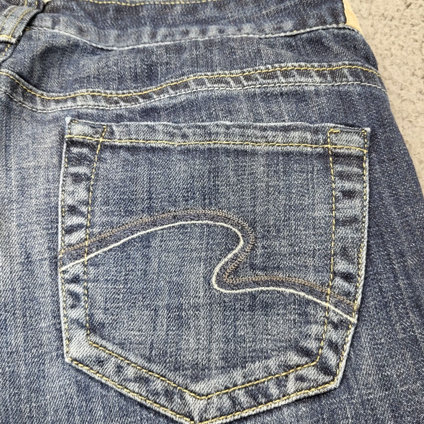 Vintage Maurices Ashlyn Bootcut Jeans Women's 5/6R Blue Stretch Denim Distressed Jeans Size 27" / US 4 / IT 40 - 5 Thumbnail