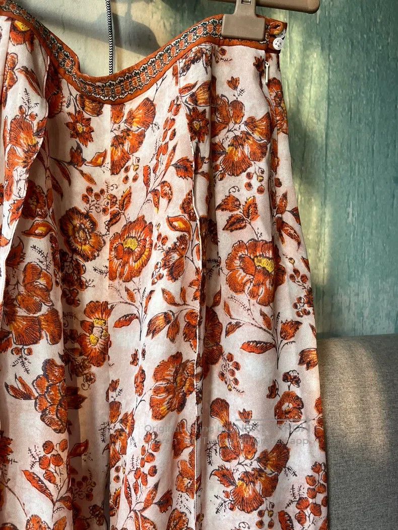 Loro Piana Loro Piana Floral silk trousers Size 28" / US 6 / IT 42 - 4 Thumbnail