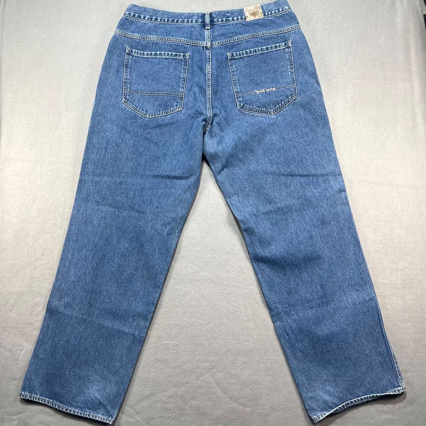 Vintage VINTAGE Echo Denim Jeans 38 31 100% Cotton Baggy Foundry DENIM Blue Mens Jeans 5-Pocket 90s Hip Hop Retro Size US 38 / EU 54 - 2 Thumbnail