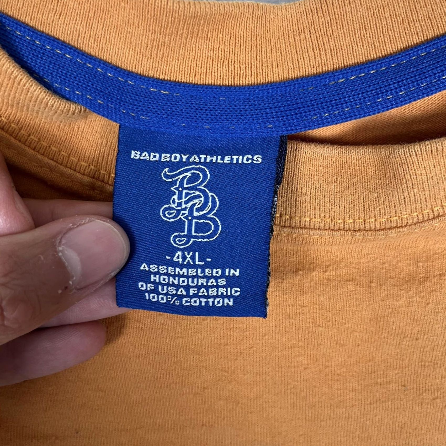 Vintage Vintage Bad Boy Athletics Long Sleeve T-Shirt Mens 4XL Orange Sicker Than Your Average Graphic Print Crew Neck Streetwear Size US XXL / EU 58 / 5 - 5 Thumbnail