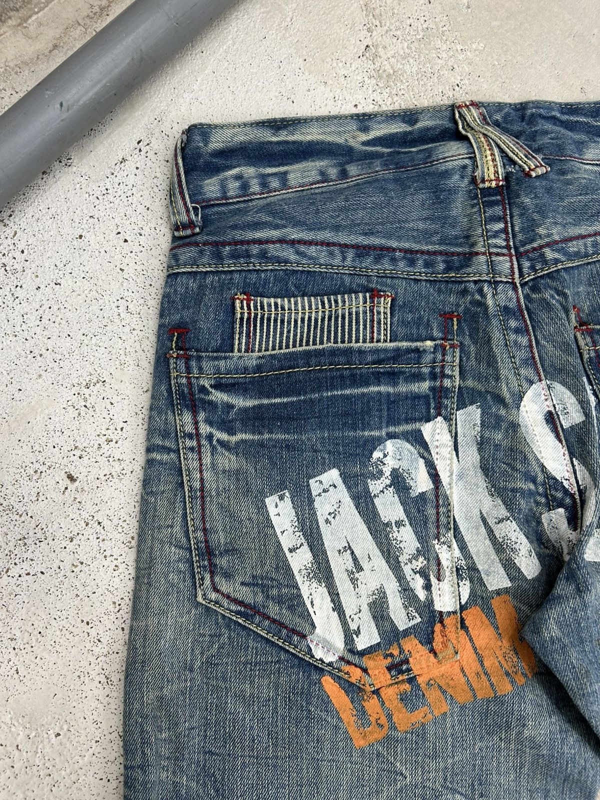 GOSTAR DE FUGA Vintage Jack Serika Mud Washed Gothic Distressed Boro Size US 31 - 15 Thumbnail