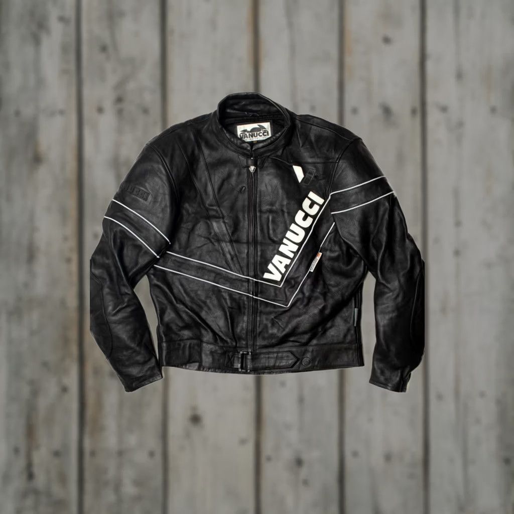 Vintage Vanucci Jacket Leather EN 1621-1 Vintage Black XL Men's, 2010s, Armored Motorcycle Racing Jacket Size US XL / EU 56 / 4 - 1 Thumbnail