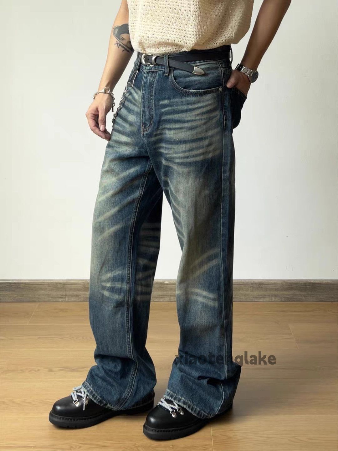 Jean xtl washed faded cleanfit yuppie y2k hiphop jeans Size US 28 / EU 44 - 3 Thumbnail