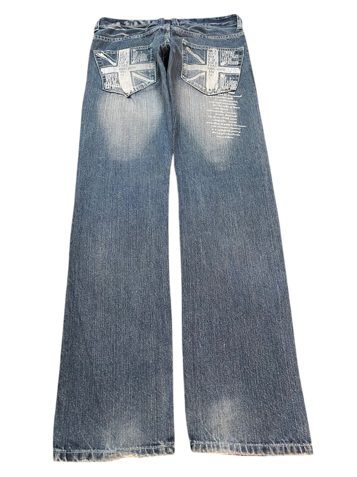 Vintage Japanese Brand Faded Distress Style Jeans