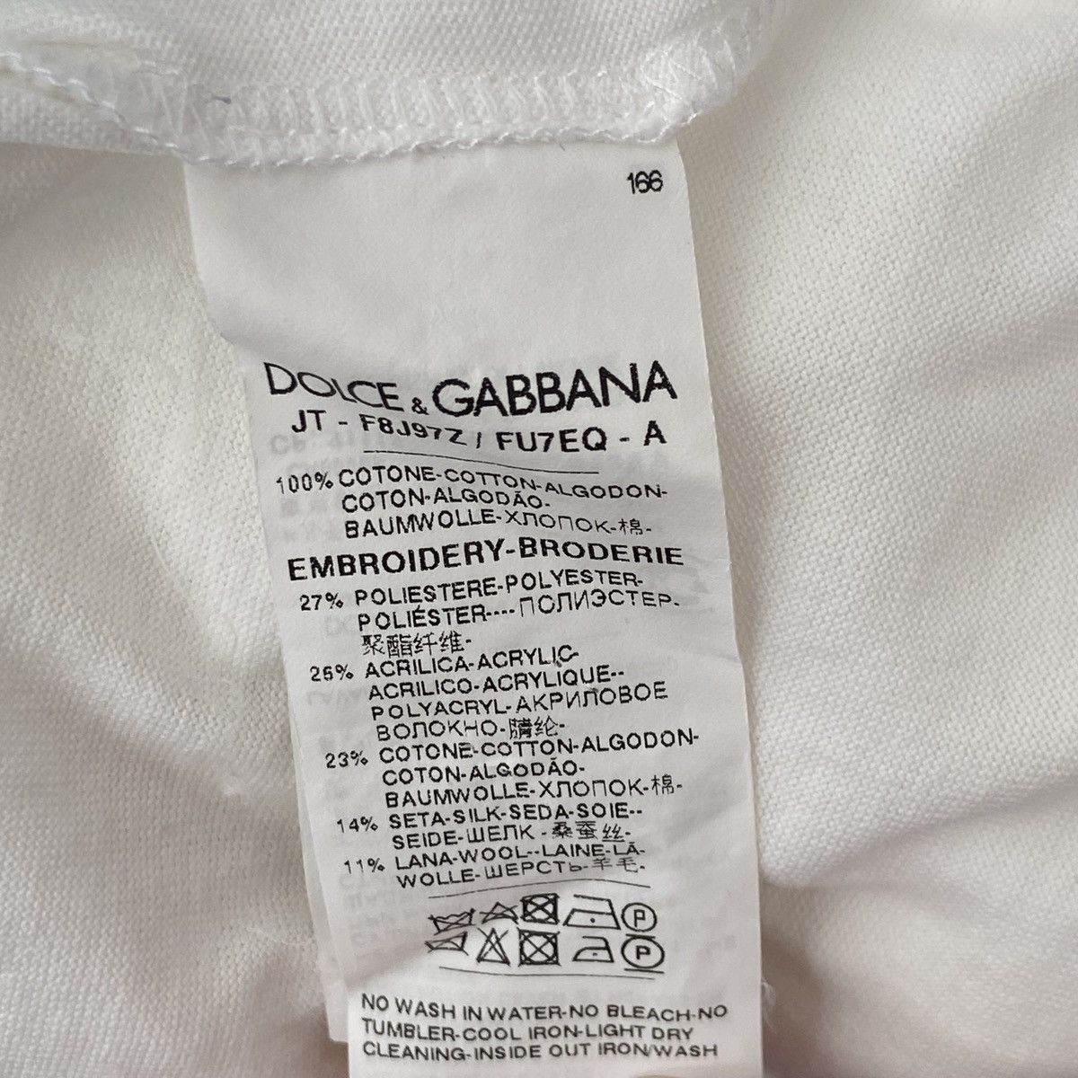 Dolce & Gabbana Dolce & Gabbana White Heart Short Sleeve T-shirt K26WX Size XS / US 0-2 / IT 36-38 - 8 Thumbnail