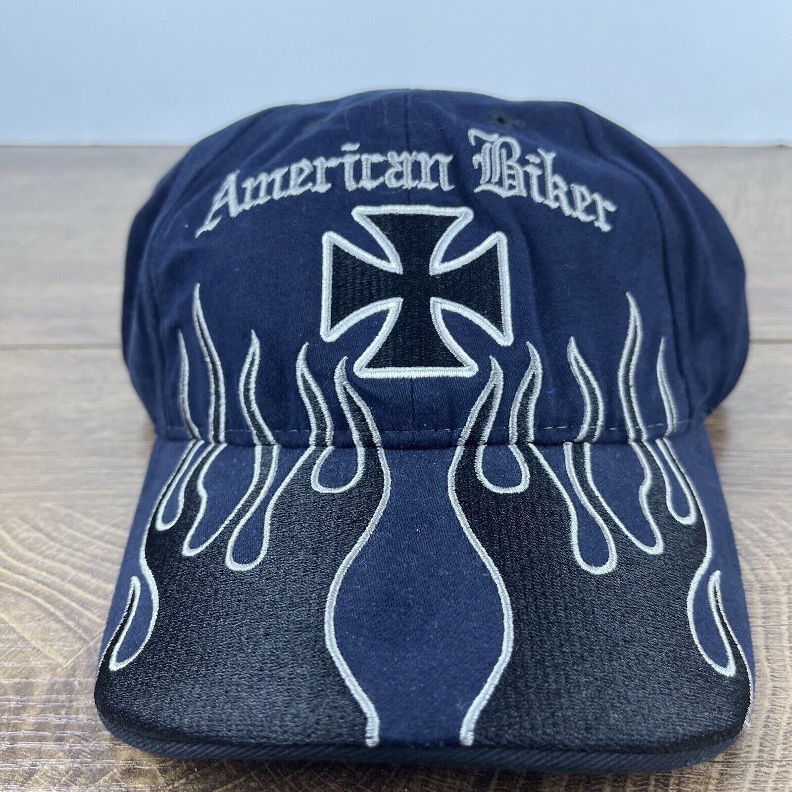 Other American Biker Hat Motorcycle Biker Blue Cap Adjustable Blue Size ONE SIZE - 2 Thumbnail