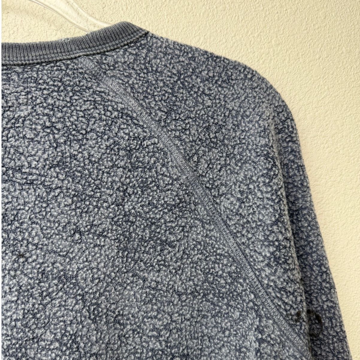 THE GREAT The Great. Blue Fleece Sweatshirt Distressed Raw Hem Size 0 Size XS / US 0-2 / IT 36-38 - 8 Thumbnail