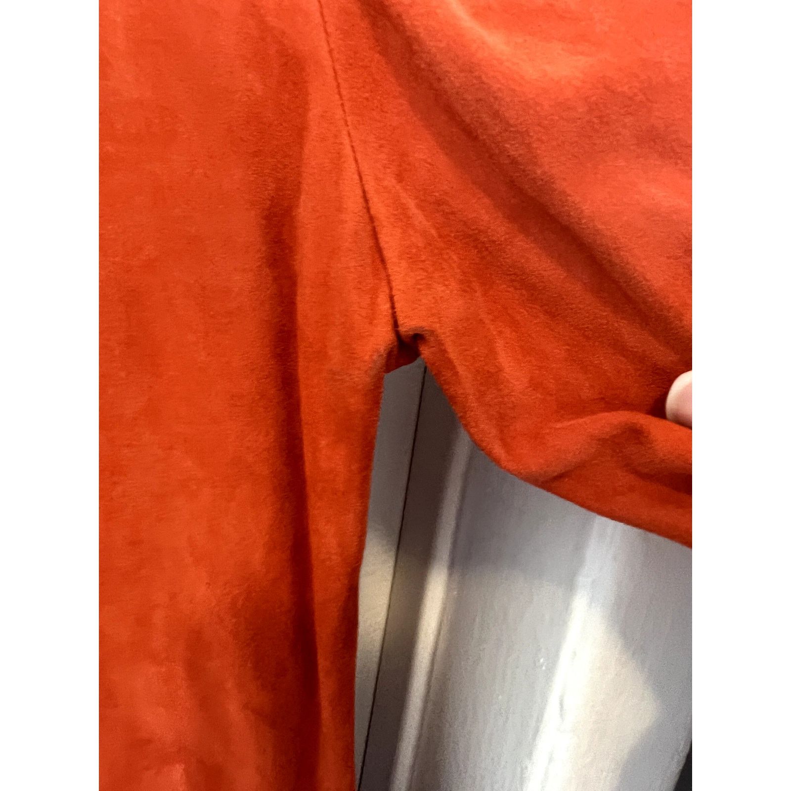 STRENESSE Strenesse Gabriele Strehle orange lace lambskin blouse y2k 4 Size S / US 4 / IT 40 - 10 Thumbnail