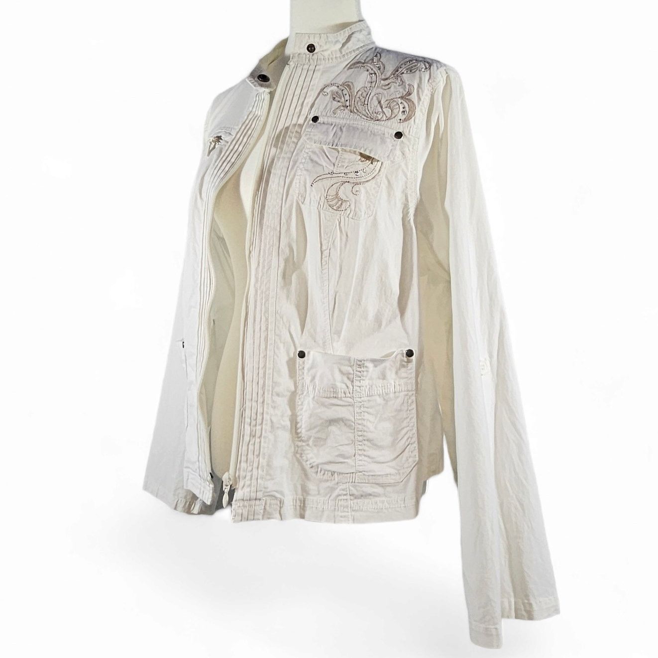 Other Lane Bryant Embellished Lightweight Jacket Sz. 18 Ivory Size XXL / US 16-18 / IT 52-54 - 1 Thumbnail