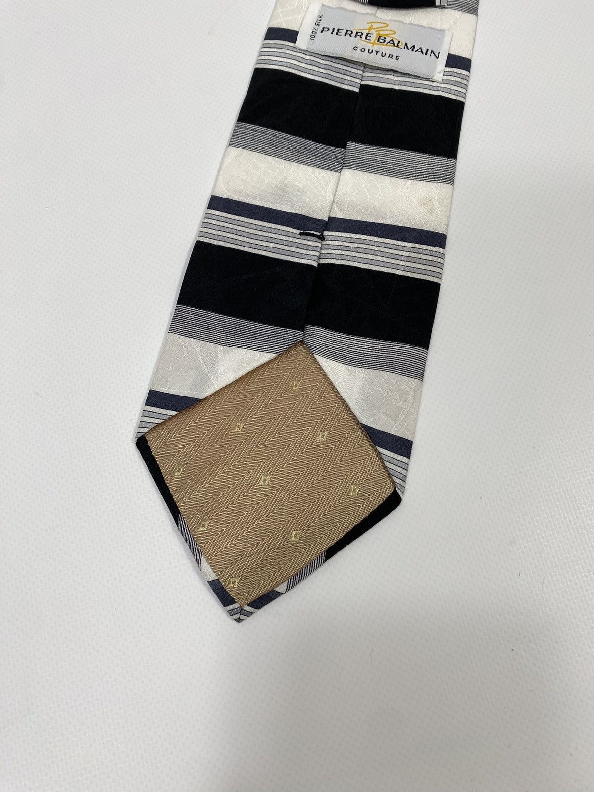 Pierre Balmain 🔥LASTDROP🔥 80s Pierre Balmain Couture Made In Korea Silk Tie Size ONE SIZE - 11 Thumbnail