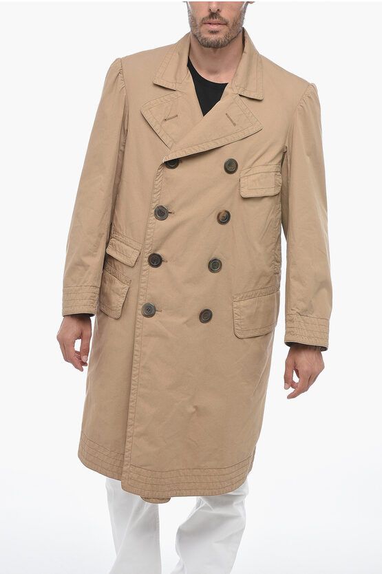 Maison Margiela o1y1124 Multi Pocket Cotton Trench Double Breasted Coat Size US S / EU 44-46 / 1 - 1 Thumbnail