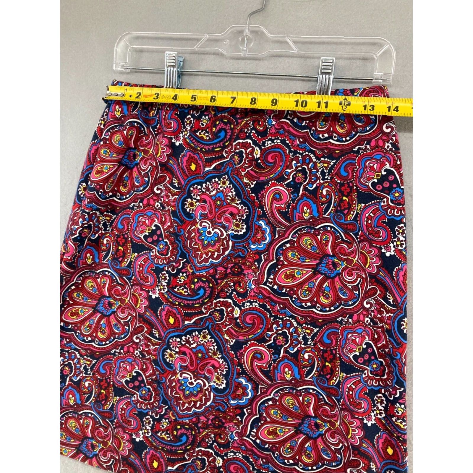 Talbots Talbots Skirt Womens Knee Length Red Paisley Petite S A-Line Hippe Size 28" / US 6 / IT 42 - 2 Thumbnail