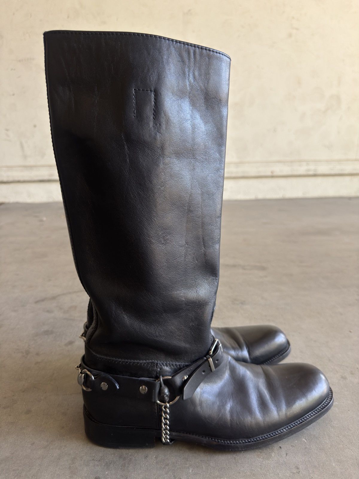 Gucci F/W 2006 Gucci Cow Leather Black Boots With Horsebit Harness Size US 7.5 / EU 40-41 - 15 Thumbnail