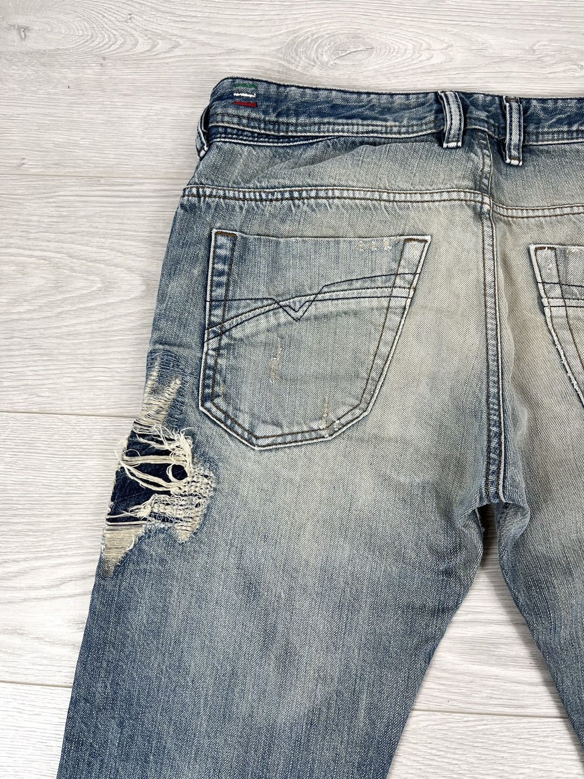 Diesel Diesel Italy Iakob Distressed Washed Denim Pants Jeans Size US 31 - 15 Thumbnail