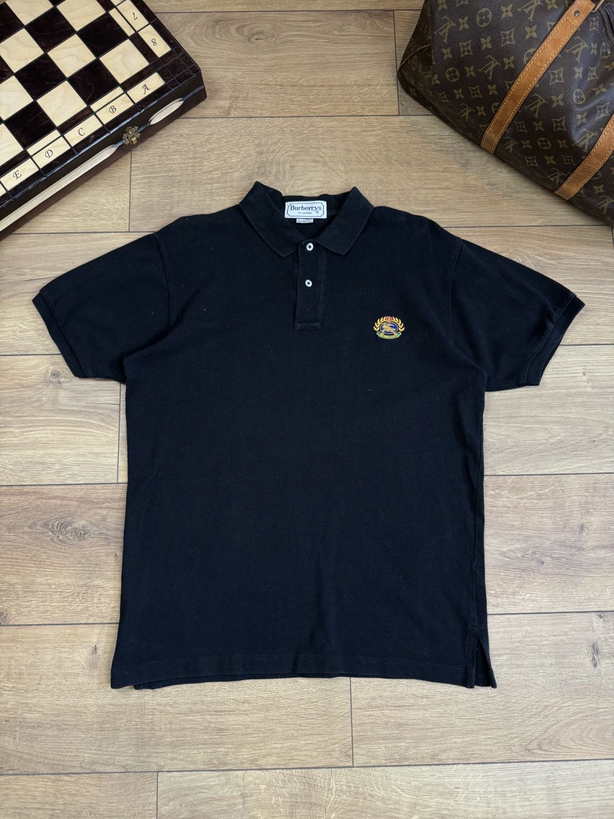 Burberry Vintage polo t shirt Burberry original luxury casual item Size US L / EU 52-54 / 3 - 1 Thumbnail