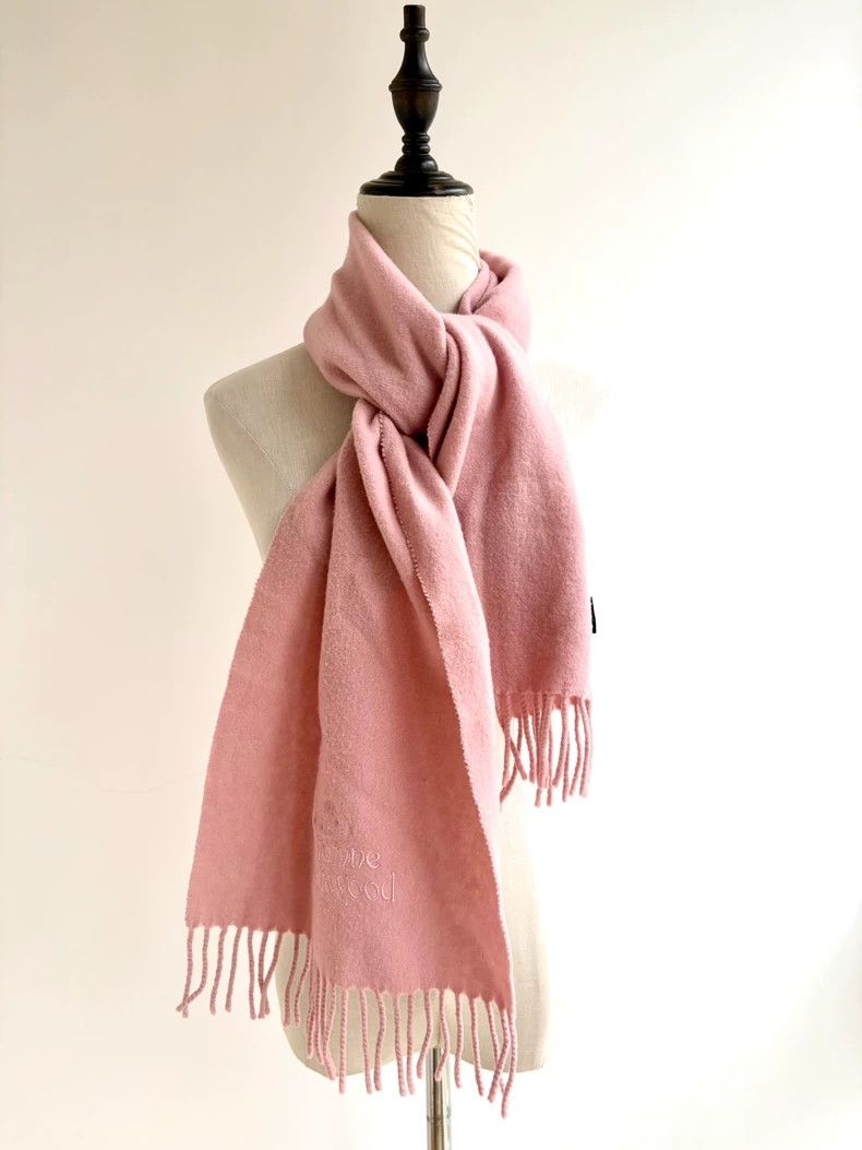 Vivienne Westwood Vivienne Westwood Pink letter embroidered scarf Size ONE SIZE - 4 Thumbnail