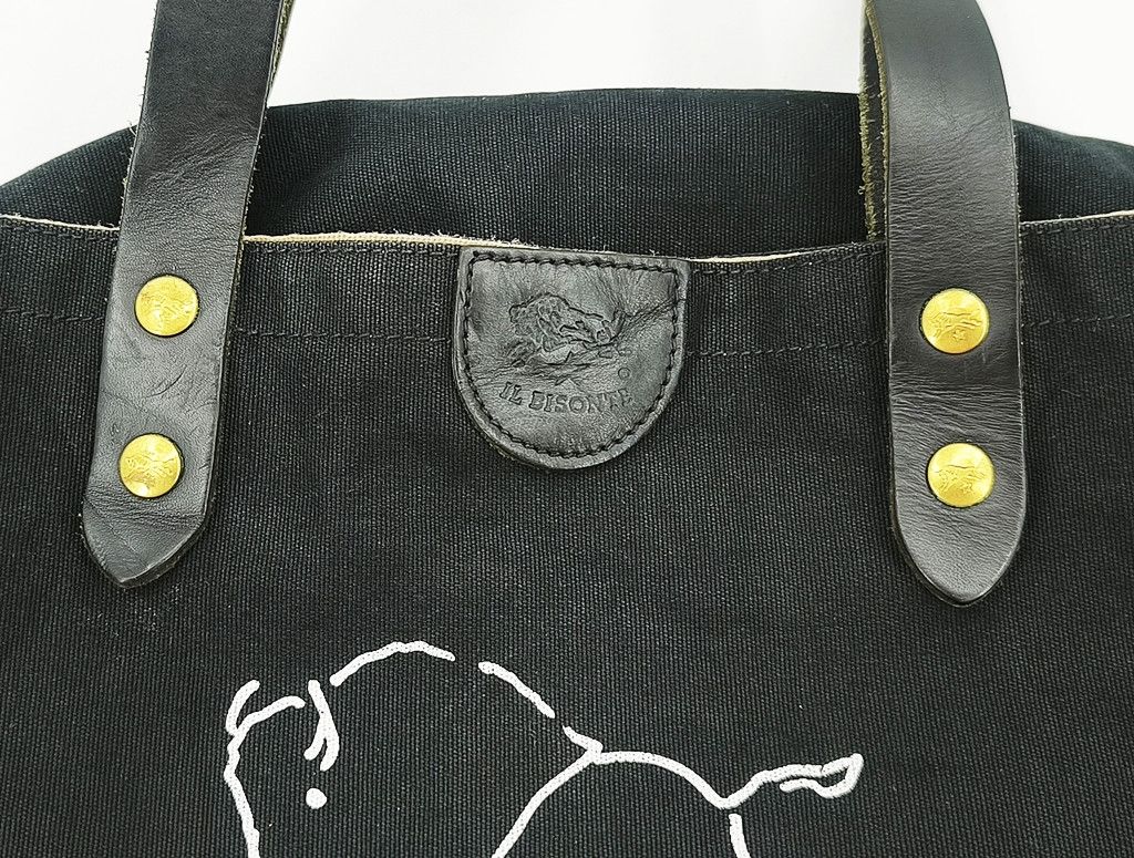 Il Bisonte IL BISONTE black cotton tote bag Size ONE SIZE - 3 Thumbnail