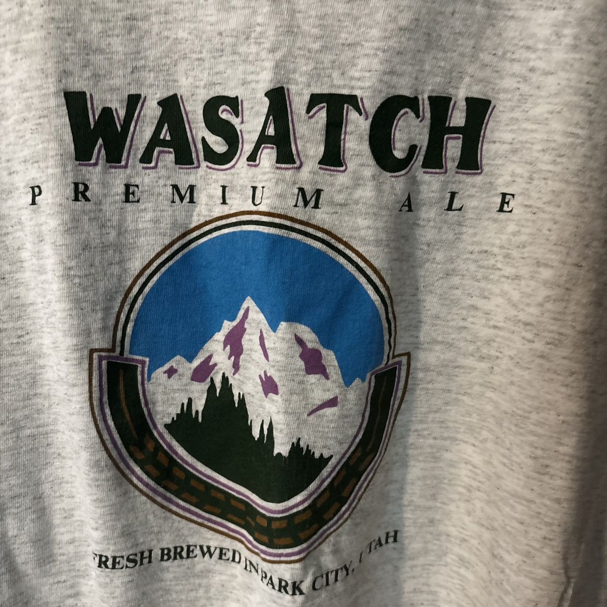 Vintage Vintage 1990s Wasatach Brewery Single Stitch Shirt Size US XL / EU 56 / 4 - 1 Thumbnail