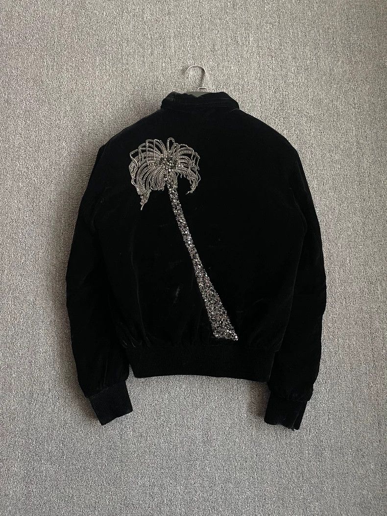 Saint Laurent Paris Saint Laurent Paris 17 FW coconut rhinestone velvet jacket Size S / US 4 / IT 40 - 1 Thumbnail