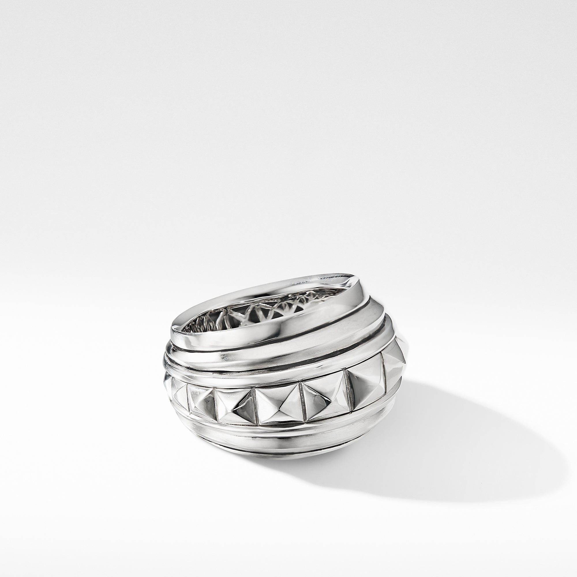David Yurman o1w1db10325 Modern Pyramid Ring in Sterling Silver Size ONE SIZE - 3 Thumbnail