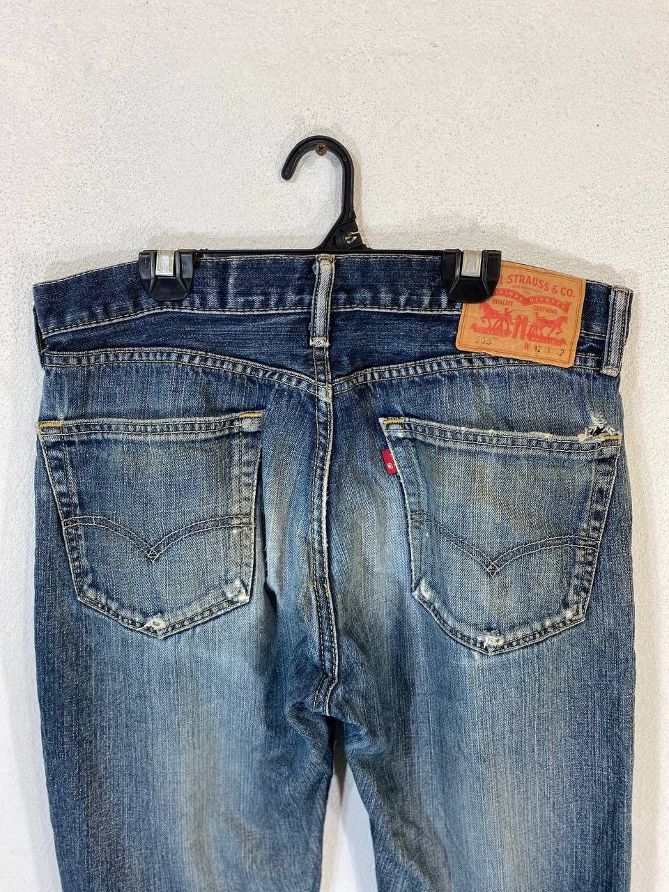Levi's levis 505 distressed denim nice design Size US 34 / EU 50 - 2 Thumbnail