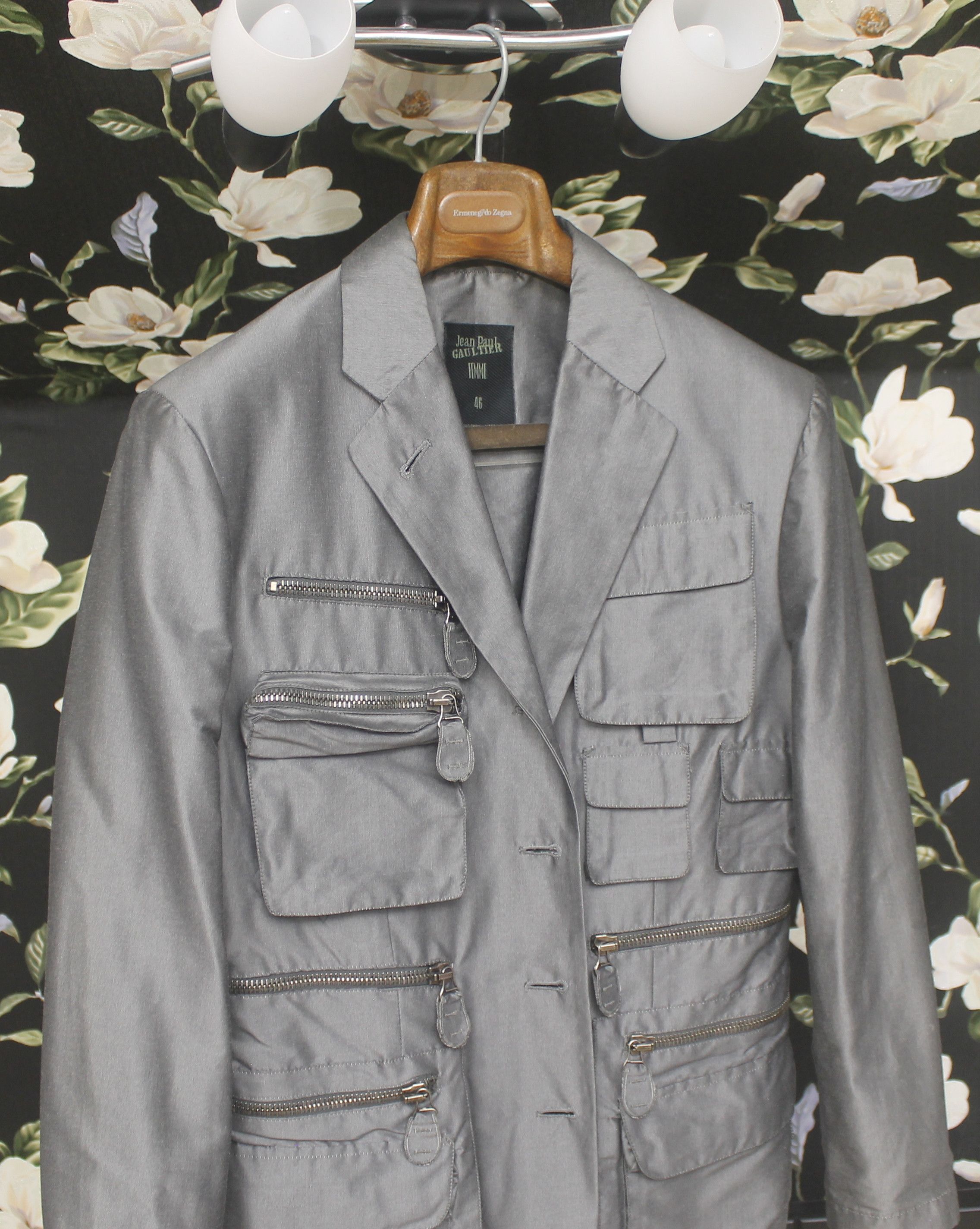 Jean Paul Gaultier × Vintage Jean Paul Gaultier Vintage 90's Multi-Pocket Jacket Blazer Size L / US 10 / IT 46 - 2 Thumbnail