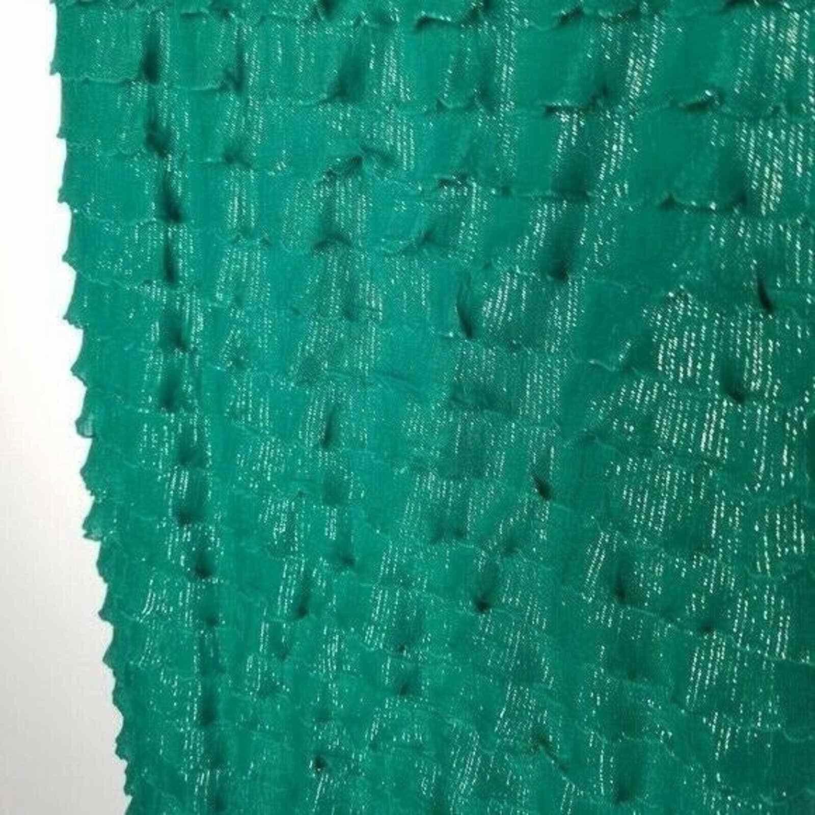 Debut DEB Tank Blouse Sleeveless Shirt Sparkly Teal Pretty Large Size L / US 10 / IT 46 - 6 Thumbnail
