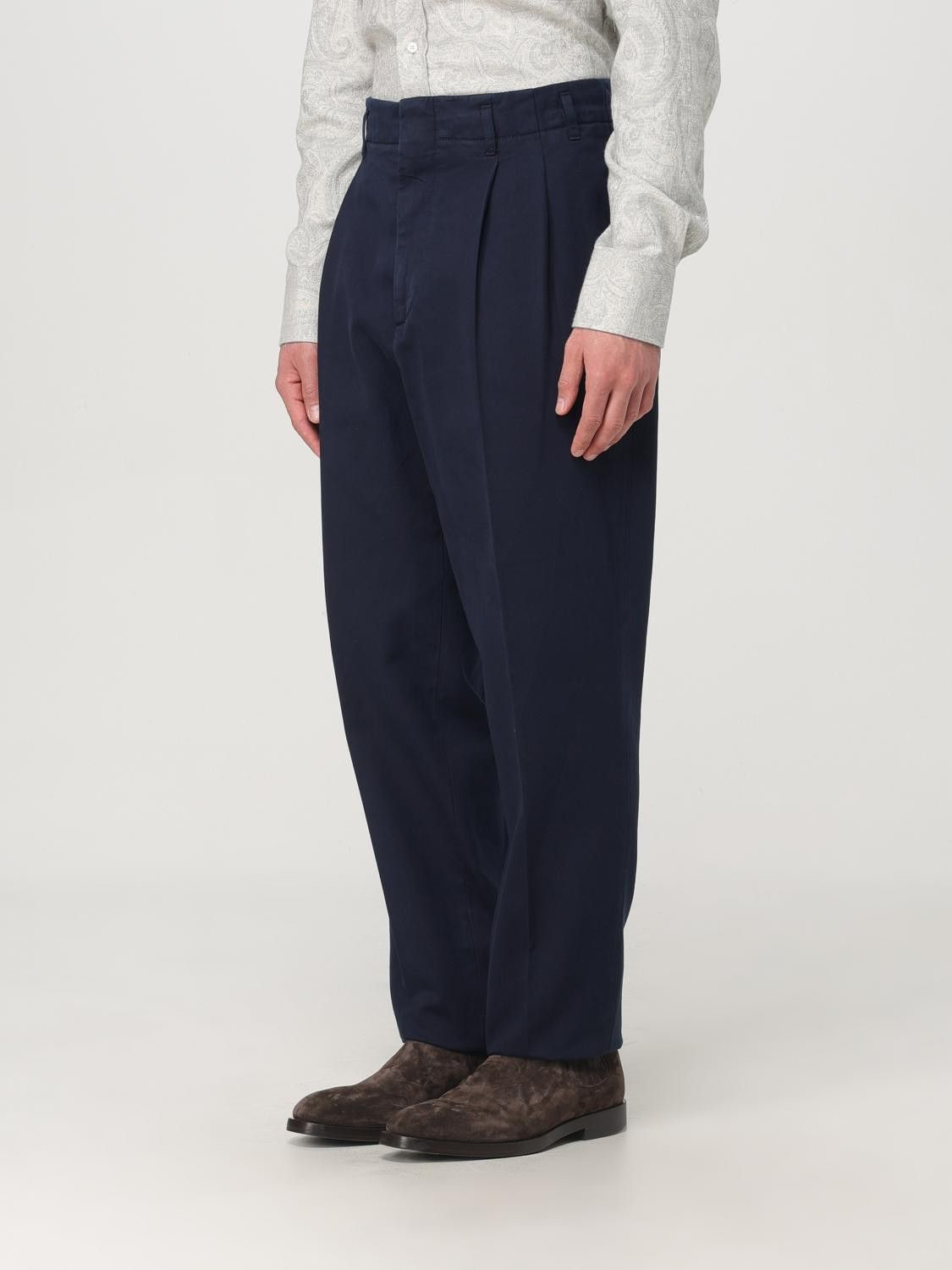 Brunello Cucinelli o1y0526 Casual Pant in Navy Blue Size US 38 / EU 54 - 3 Thumbnail