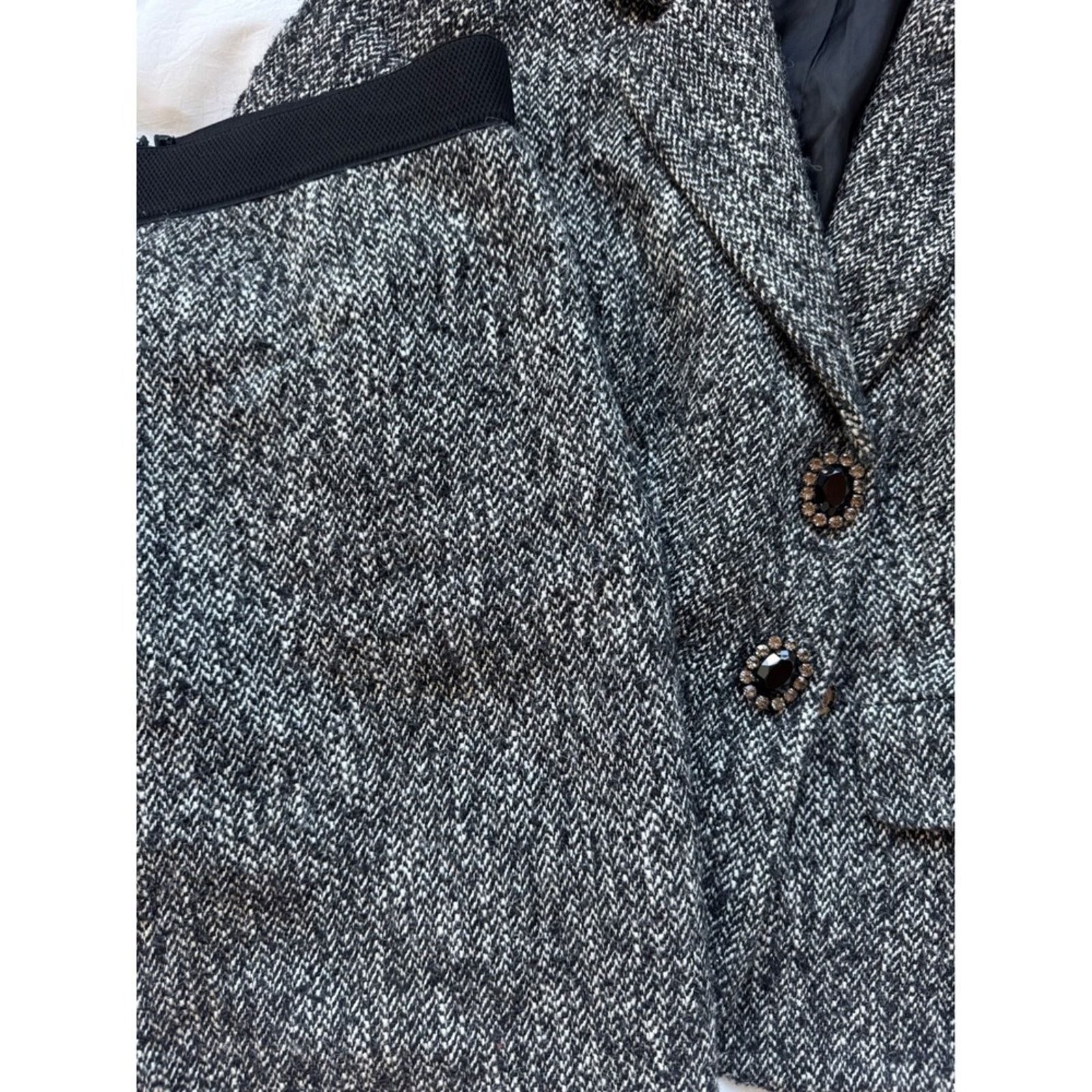 & Other Stories Luisa Spagnoli Blazer Skirt Suit Set Tweed Wool Blend Size L / US 10 / IT 46 - 10 Thumbnail