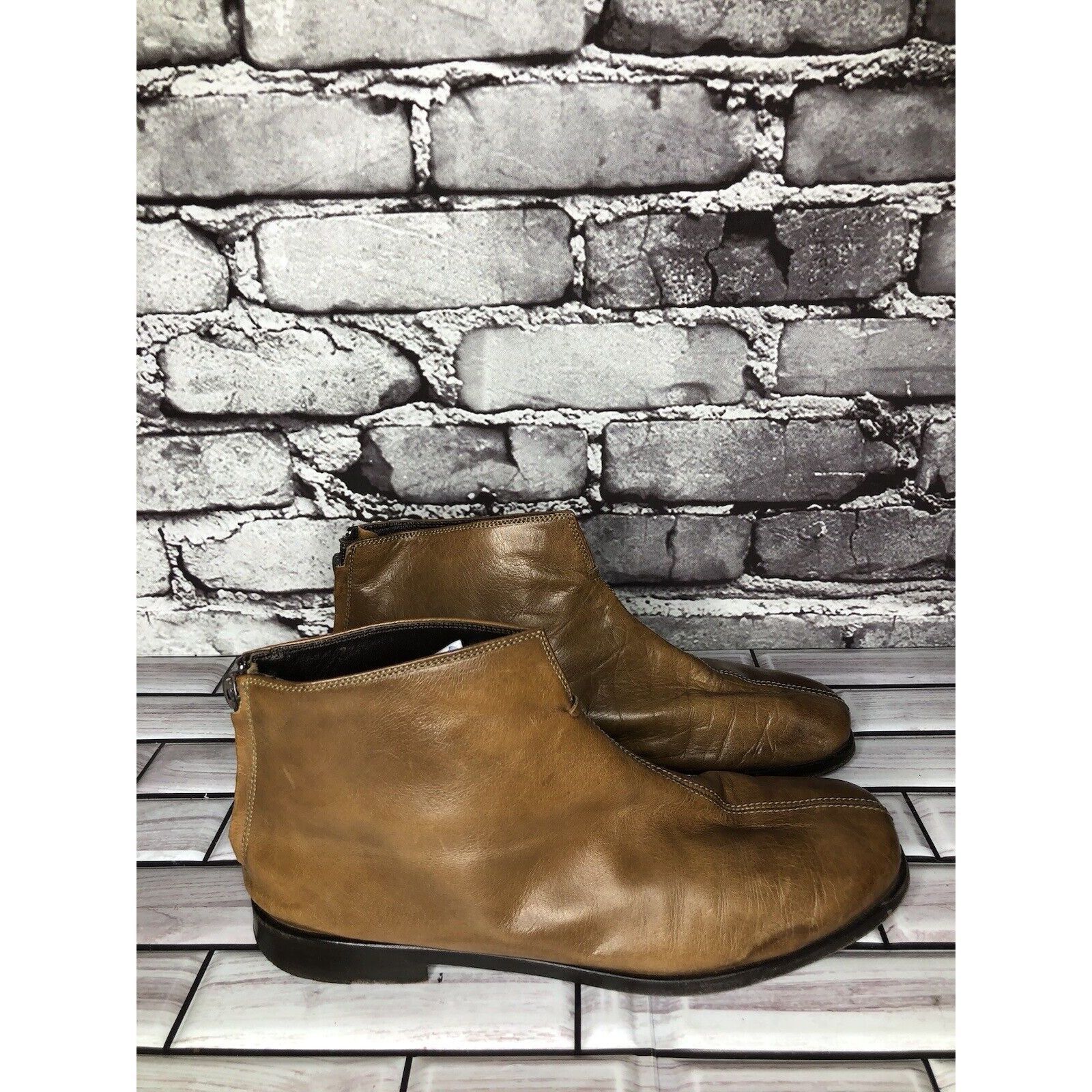 Other AGL Brown Leather Casual Back Zip Booties Ankle Boots Shoes Size US 6 / IT 36 - 15 Thumbnail