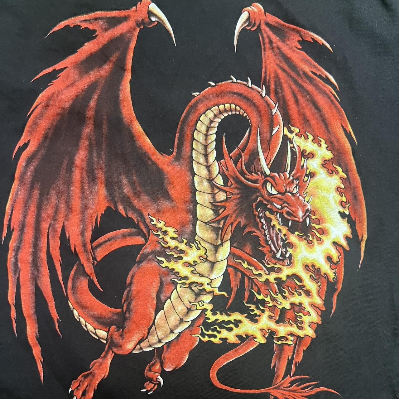 Vintage Thunder Sportswear Dragon T-shirt Size US XL / EU 56 / 4 - 2 Thumbnail