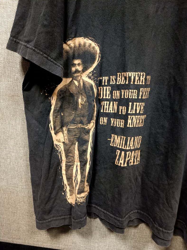 Rap Tees vintage t shirt Emiliano Zapata mexican Size US XXL / EU 58 / 5 - 2 Thumbnail